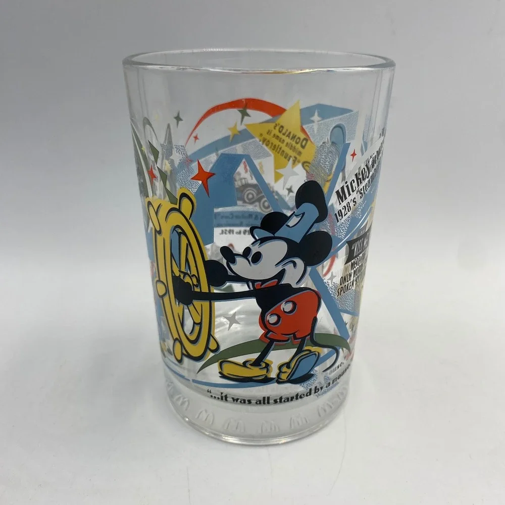 McDonalds Walt Disney World 100 Years of Magic Glass Mickey Mouse Tumbler 2002‎